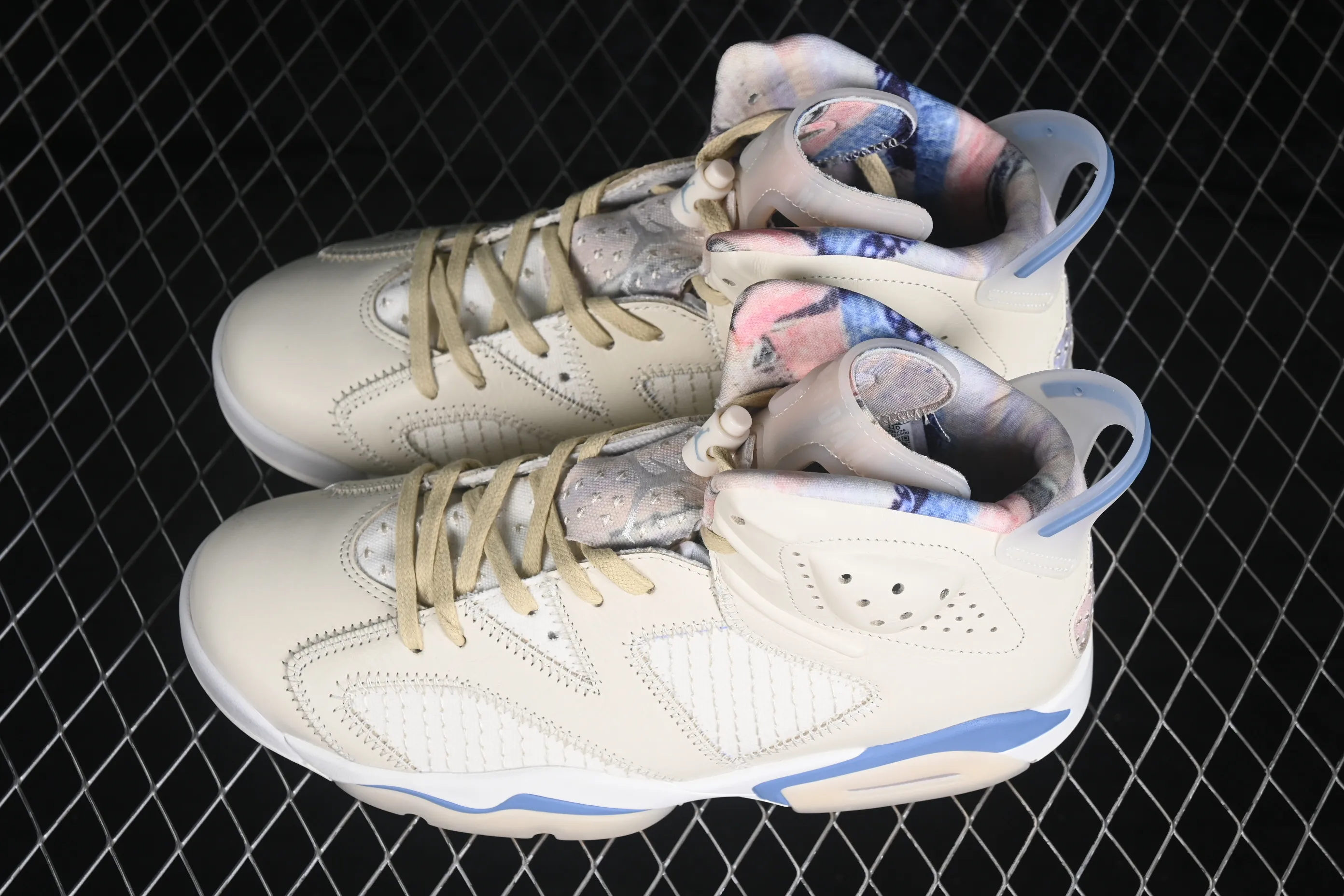 All categories Air Jordan Jordan series basketball shoes Air Jordan 6 Atmos x Air Jordan 6 Retro "Sashiko" AJ6 Joe 6 milk white blue Sashiko embroidery IR7255-110